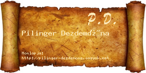 Pilinger Dezdemóna névjegykártya